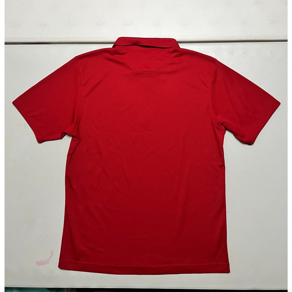 The North Face Polo Shirt Men M Red VaporWick 1/4 Zip Grid Texture Performance - Picture 4 of 8
